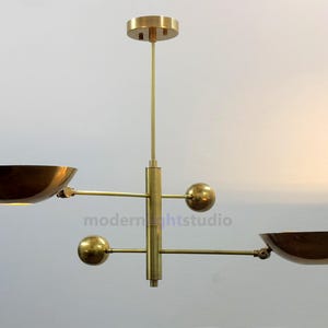 Mid-Century Modern Brass Pendant Lights | Modern Brass Pendant Lights | Elegant Retro Design | Sputnik Chandelier Light Fixture
