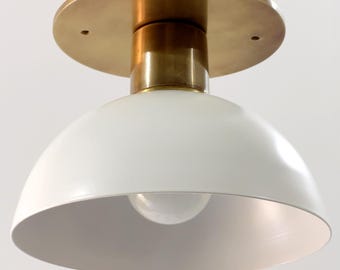 Modern 1 Small Light Flush Mount Light |  Modern Brass Vanity Light Kitchen Light Fixture
