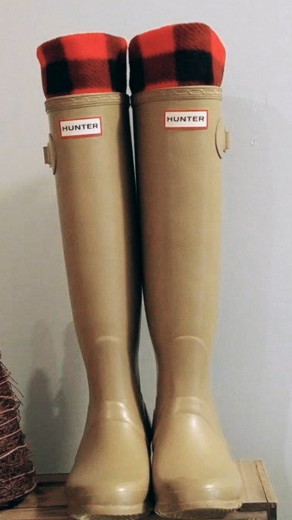 buffalo plaid boot cuffs