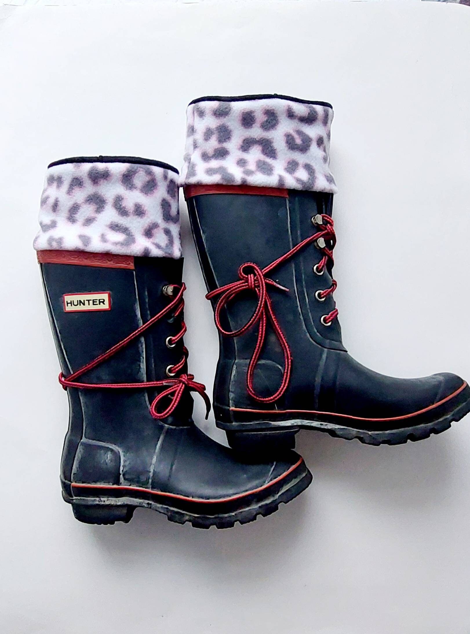 Boot Socks Leopard Socks Black Sock 