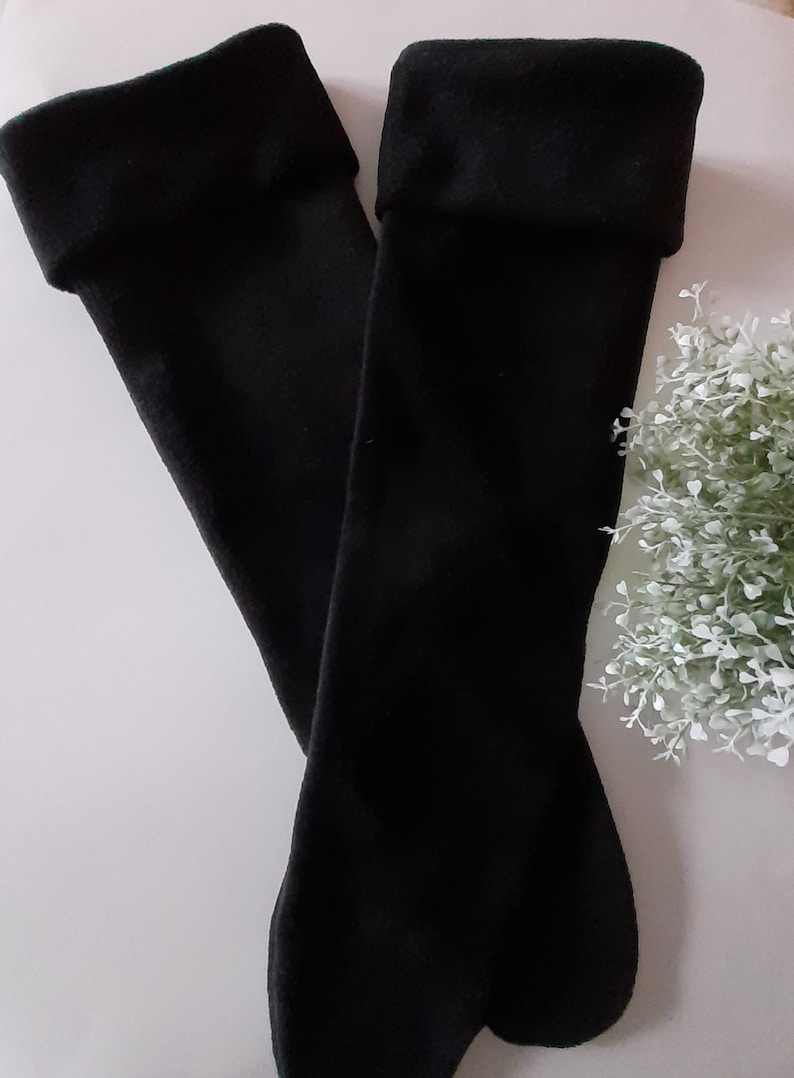 Liners, Black Boot Cuffs, Boot Toppers, Fleece Boot Liners,cold Weather