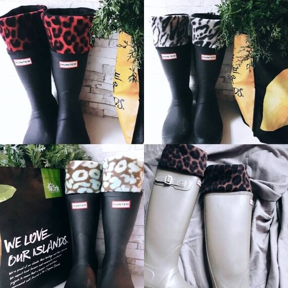 leopard print welly socks