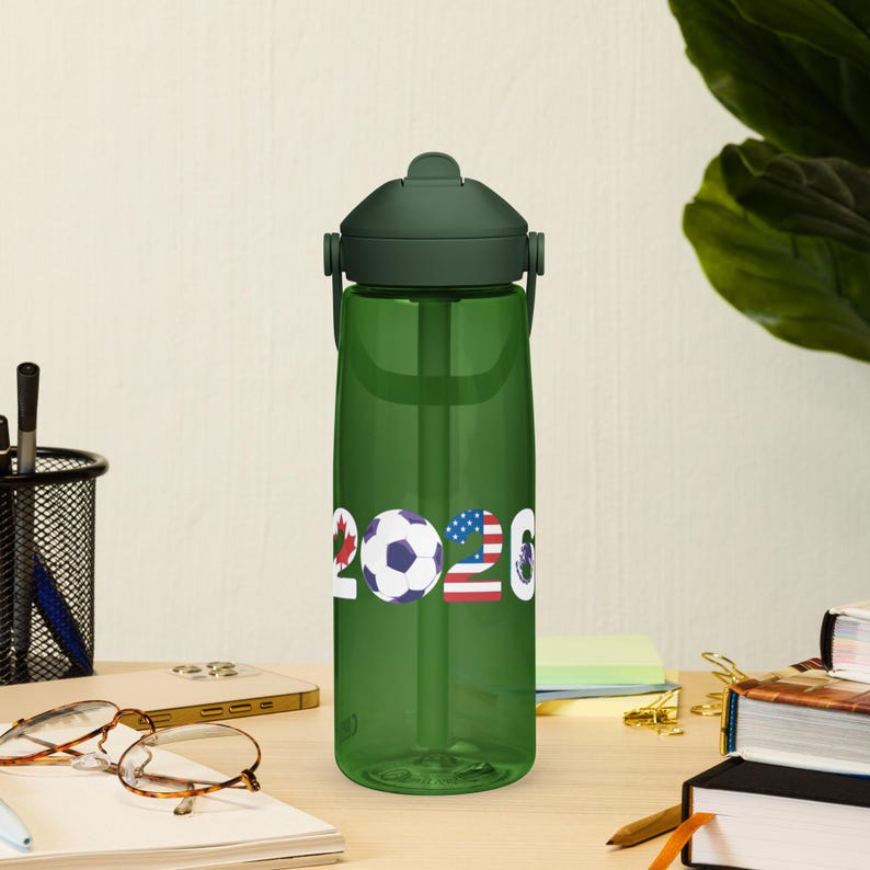 Evo8Dev Flip Straw Water Bottle