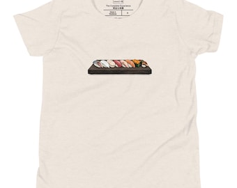 Maglietta grafica per ragazzi "The Omakase Set" / Stile minimalista di ispirazione giapponese / Maglietta regalo unica per bambini