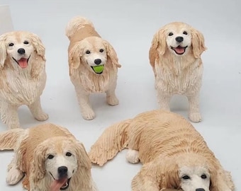 Custom Pet Sculpture from Photo: Handmade Clay Dog Cat Figurine