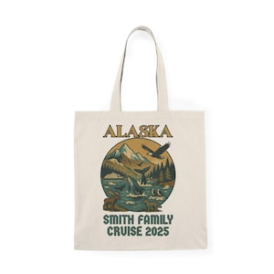 Alaska Family Cruise 2025 Tote Bag - Personalized Vacation Souvenir Bag - Custom Travel Gift for Cruise Trip Keepsake