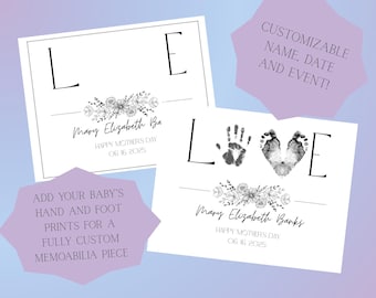 DIY handafdruk en voetafdruk baby aandenken