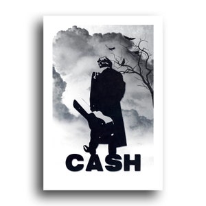 Impression d'affiches d'art originales Johnny Cash en édition limitée - musique country 13 x 19