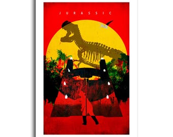 Jurassic Park Movie Poster – Dinosaur Wall Art, 1993 Film Print, T-Rex Adventure Decor, Spielberg Classic, High-Quality Gift - Original