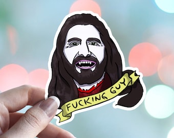 Nandor the Relentless Waterproof Vinyl Sticker - What We Do In the Shadows Inspired Design - water bottle laptop bullet journal car window