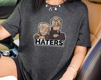 Statler and Waldorf The Muppet Shop Haters Unisex Jersey Short Sleeve Tee