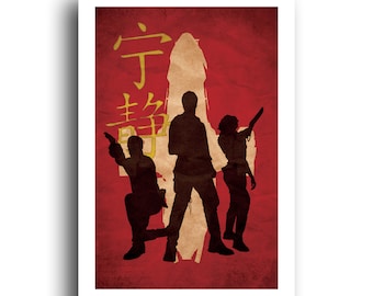 Firefly Serenity Captain Malcolm Reynolds Crew - Original Minimalist Art Poster Print 13x19