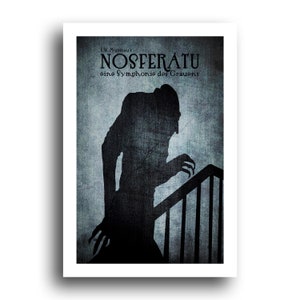 F.W. Murnaus Nosferatu Poster - Max Schreck Kunstdruck - Horrorfilm Kult Wand-Dekor - 13x19