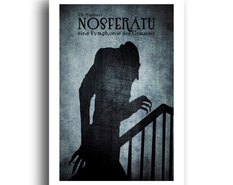 F.W. Murnau's Nosferatu Poster - Max Schreck Art Print - Horror Movie Cult Wall Decor - 13x19