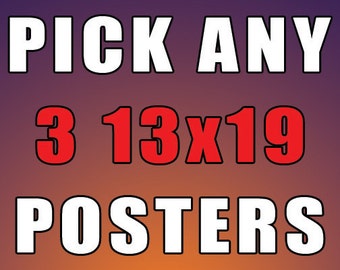 Kies 3 posters van 13 x 19: mix en match