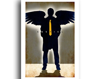 Castiel the Angel - Supernatural - Misha Collin - Original Wand Kunst - Home Decor - 13x19