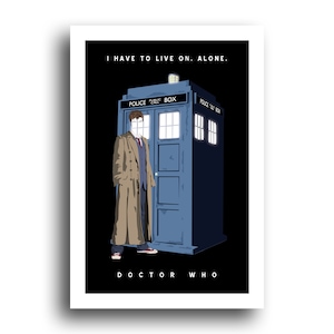 Doctor Who 10th Dr David Tennant Tardis Poster 13x19
