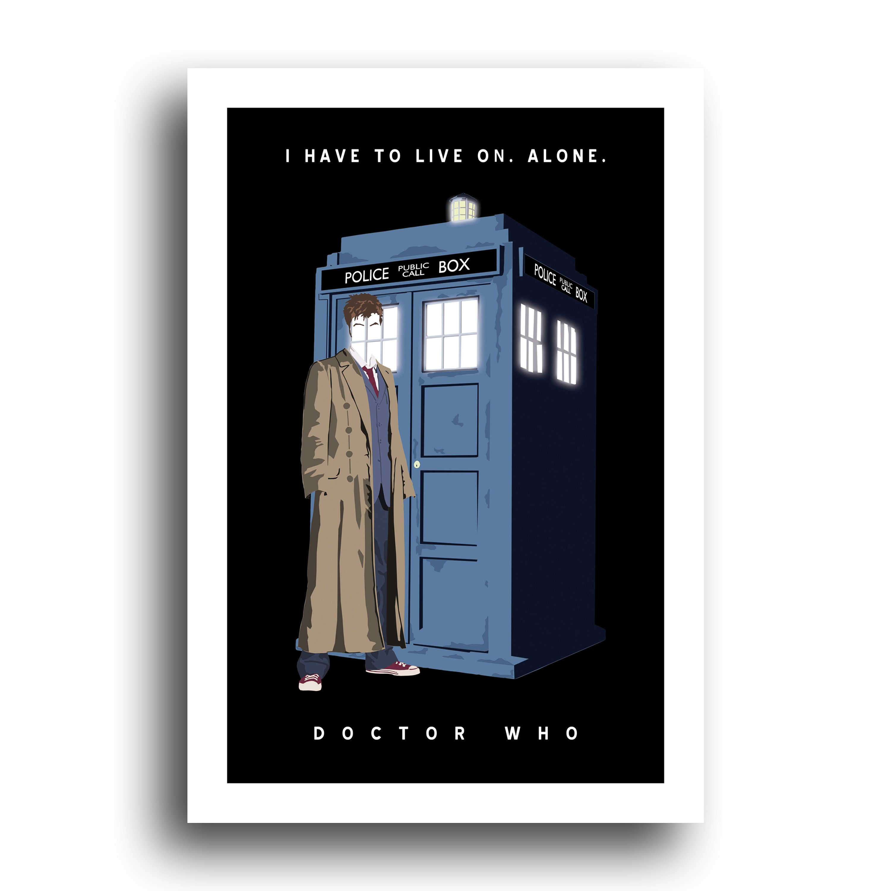Doctor Who 10th Dr David Tennant Tardis Poster 13x19 
