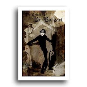 The Cabinet of Dr Caligari - The Somnambulist - Horror Movie Cult Limited Edition Original Art Poster Print - 13x19
