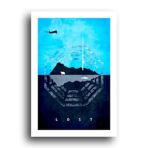 Lost Poster - Island Art Print - Dharma Initiative Wall Decor - Original 13x19