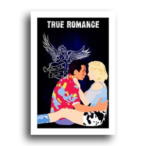 True Romance Poster - Christian Slater Art Print - Patricia Arquette Wall Decor - 13x19