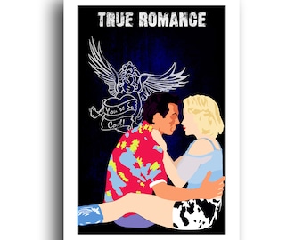 True Romance Poster - Christian Slater Kunst Druck - Patricia Arquette Wand Dekor - 13x19