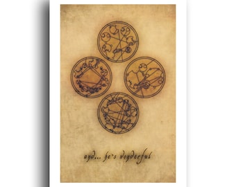 Doctor Who Circular Gallifreyan - Original Art Poster Print 13x19