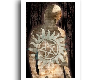 Sam Winchester - Winchester Brothers - Supernatural - Original Wandkunst - Wohnkultur - Kunstdruck 13x19