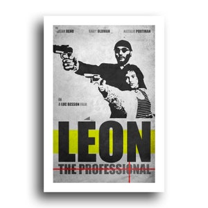 Leon The Professional - Jean Reno - Natalie Portman - Cult Original Art Poster Print 13x19
