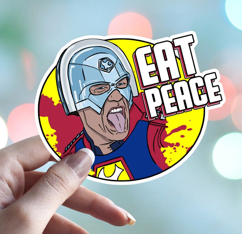 Peacemaker John Cena Waterproof Vinyl Sticker water bottle laptop bullet journal car window bujo dishwasher image 1