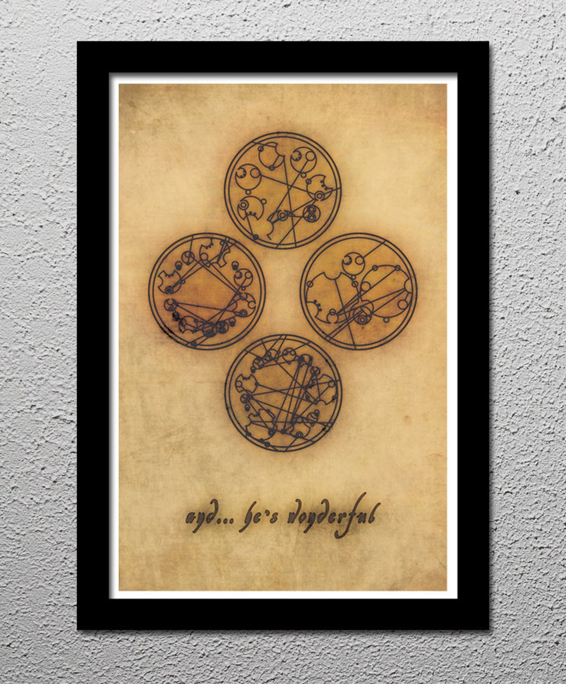 Doctor Who Circular Gallifreyan Original Art Poster Print - Etsy