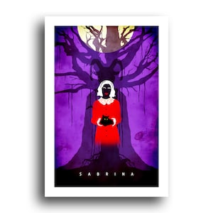 Sabrina Spellman - Sabrina the Teenage Witch - Kiernan Shipka Original Minimalist Retro Art Poster Print 13x19