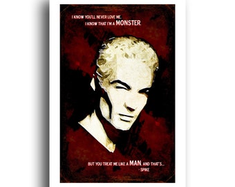 Spike - Buffy the Vampire Slayer - Joss Whedon - James Marsters - Original Poster 13x19