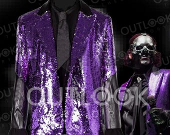 Papa Emeritus Cosplay Blazer | Ghost Band Rite Here Rite Now Jacket | Gothic Rock Concert Outfit | F You Patch Stagewear | Papa Costume Coat