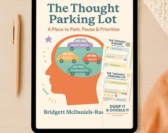 ADHD Printable Journal for Adults – Thought Parking Lot (Digital Download)