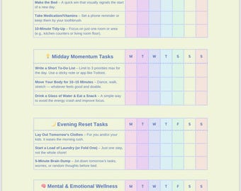 ADHD Mom Daily Checklist