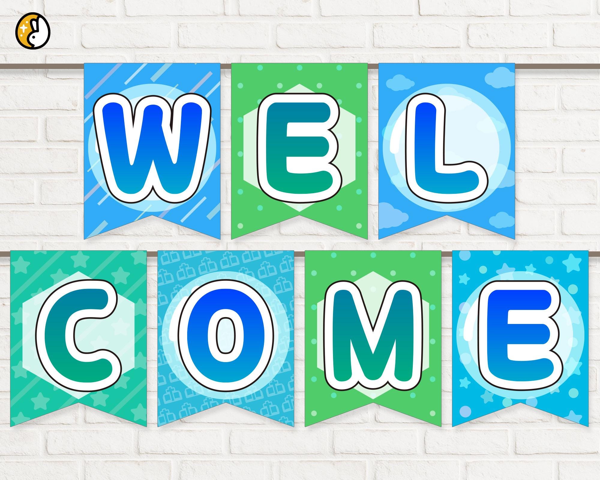 Vbs Letters WELCOME to VBS Banner Printable PDF | Beach Theme Decor | Vacation ...