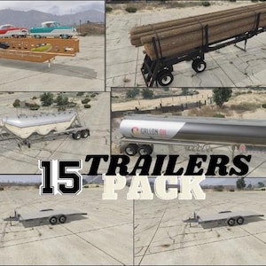 Pacchetto di 15 rimorchi FiveM Ready - Compatibile con camion, autonomo, facile da installare, nomi di spawn inclusi.