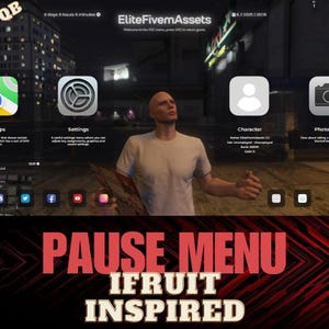 FiveM Custom Pause Menu | iFruit Inspired UI | Standalone Script | ESX/QB-Core Ready | Add Social Media