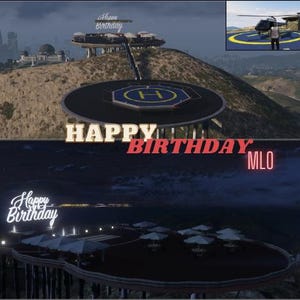 FiveM Happy Birthday Venue MLO: Hilltop Party Platform with Helipad