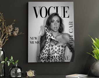 Póster de portada de Vogue de Tate McRae, impresión de música moderna (sin marco)
