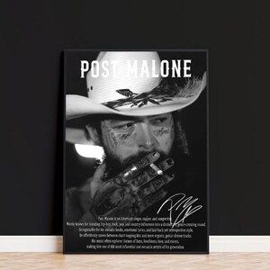 Post Malone Poster, Music Poster Unframed
