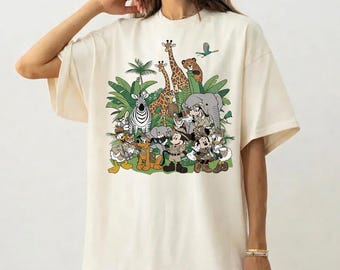Mickey and Friends Safari Shirt, Disney Safari Mode Shirt, Animal Kingdom Safari Graphic Tee