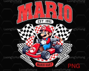 Rennautos Super Mario Epic Universe Png, Sublimationsdesign