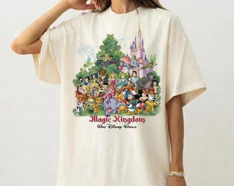 Disney World Magic Kingdom Shirt, Retro Mickey Friends Castle Tee, Disney Family Vacation 2026 Graphic Tee