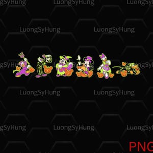 Halloween Mouses And Friend Png, Retro Halloween Cartoon Png, Spooky Season Png, Trick Or Treat Png, Spooky Halloween Png Design