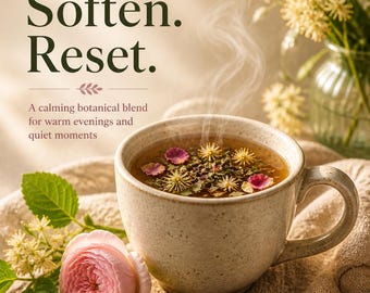 Cooling & Calming Tea Blend | Botanical Wellness Tea for Rest and Balance