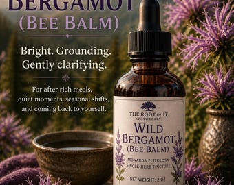 Wild Bergamot Tincture (Bee Balm) | Monarda Fistulosa | Single Herb & Small Batch Botanical Extract