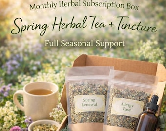 Monthly Herbal Subscription Box: Seasonal Tea & Tincture - Handcrafted Apothecary