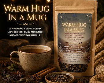 Warm Hug in a Mug Tea | Warming Spice Herbal Blend | Tulsi, Cardamom & Clove | Cozy Chai-Style Tea